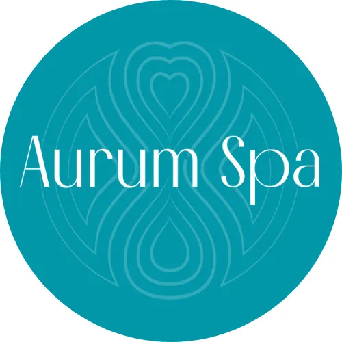Logo oficial de Aurum Spa, centro de cosmetología y estética.
